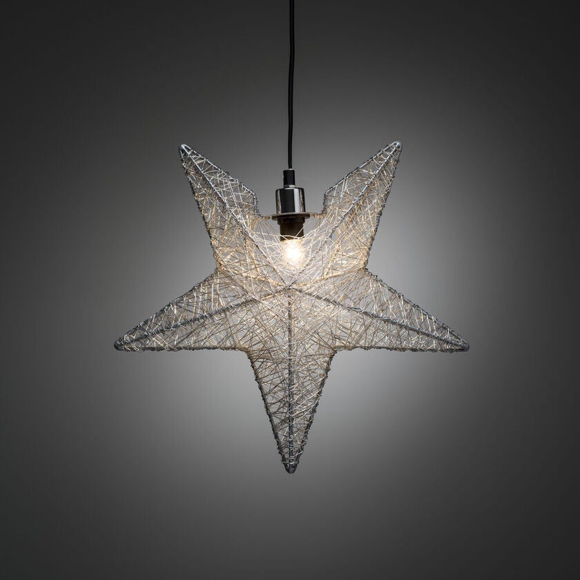 Hanging Metal Star, Silver