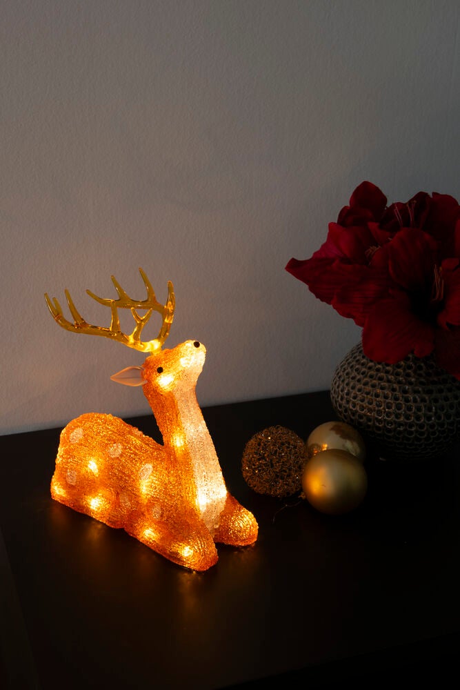 LED Acryl Rentier, 24 LED