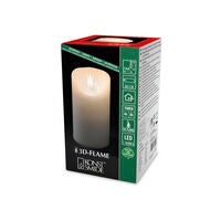 Vaxljus 7,6x12,7cm LED vit