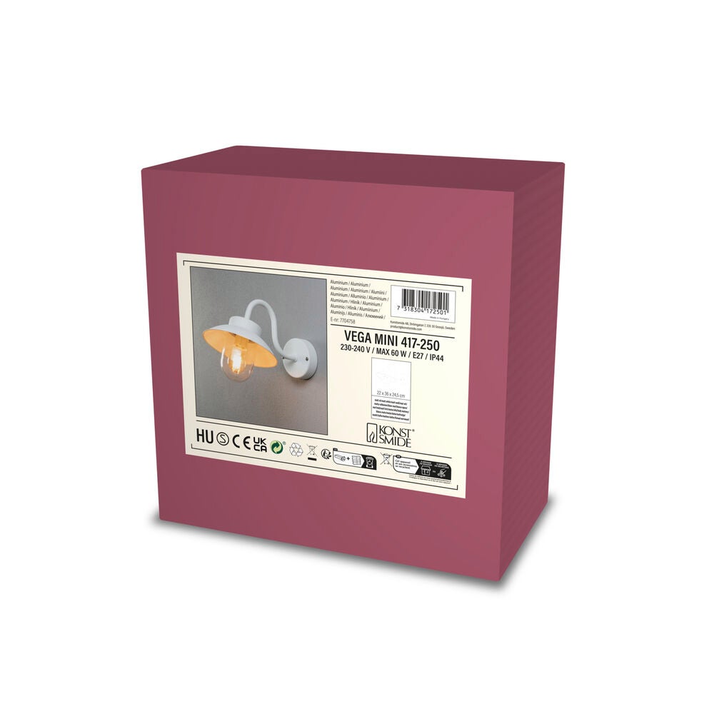 Vega Mini wall white E27