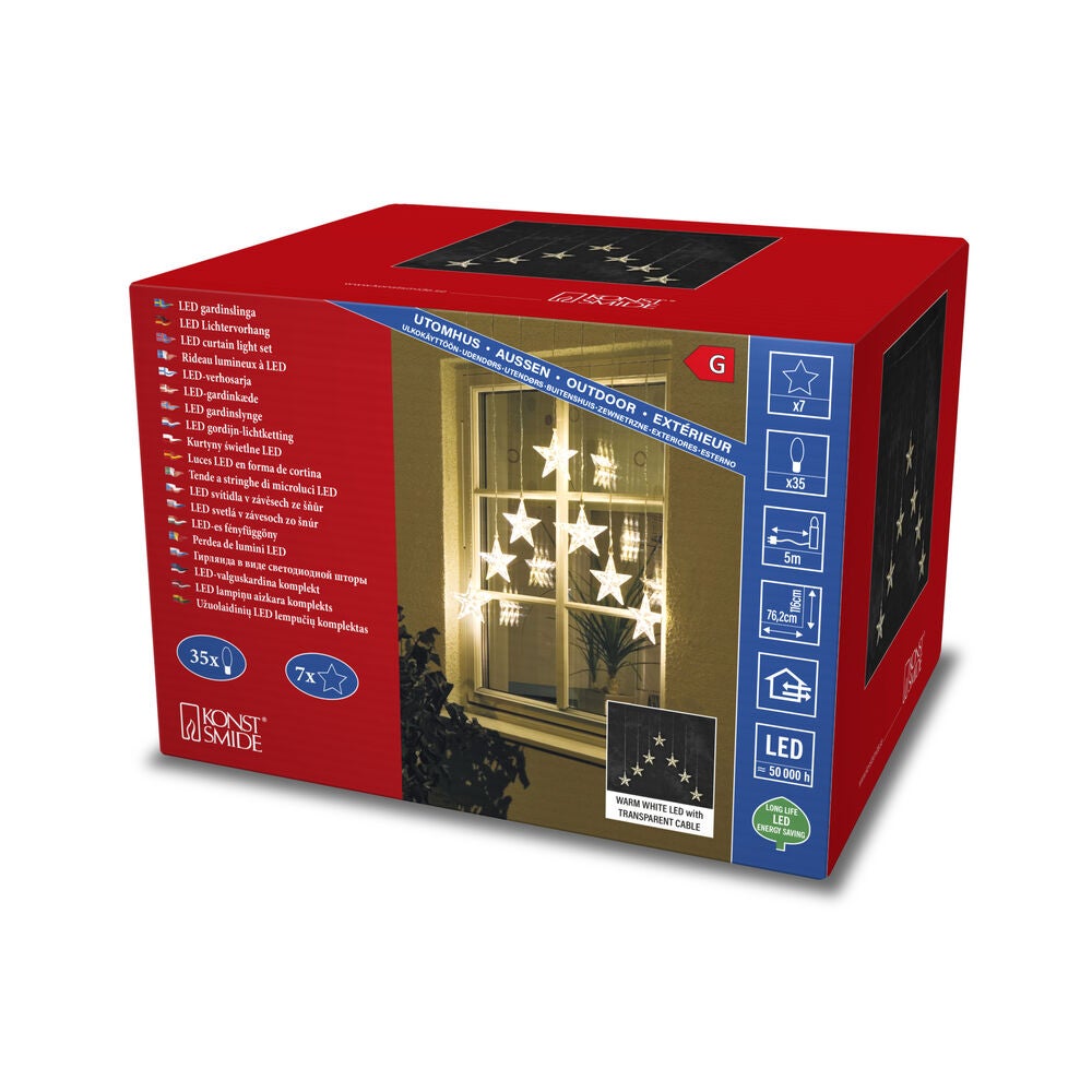 Star curtain with 7 LED