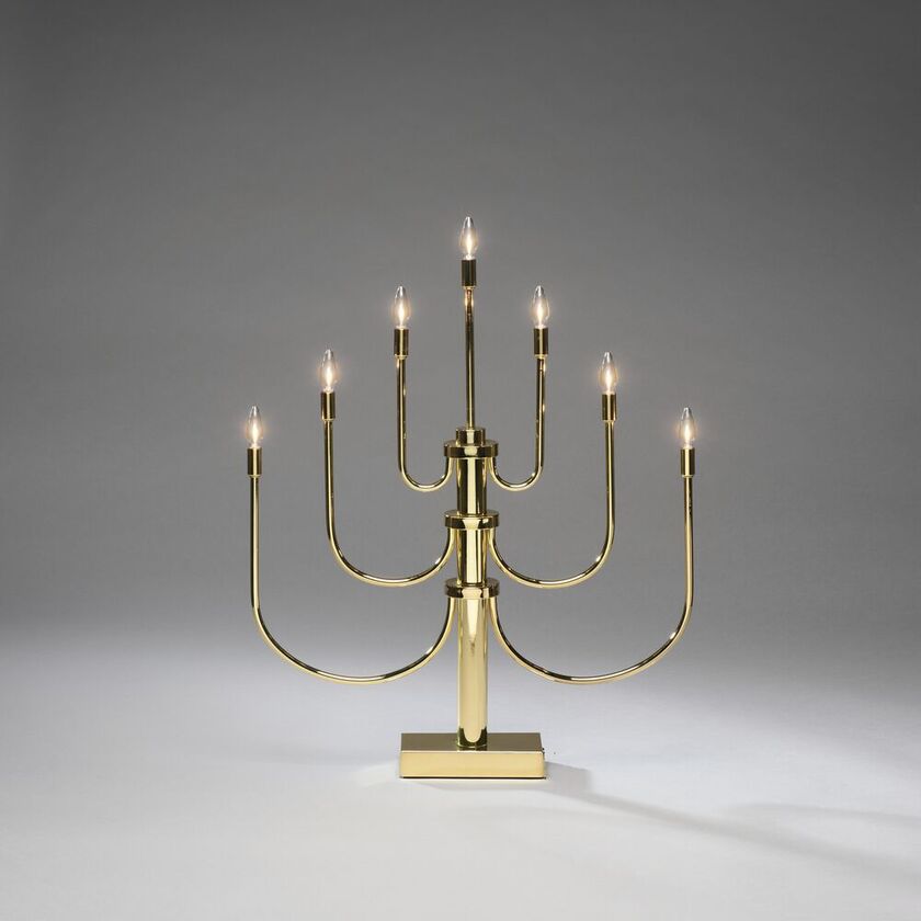 LED Metallleuchter, messing