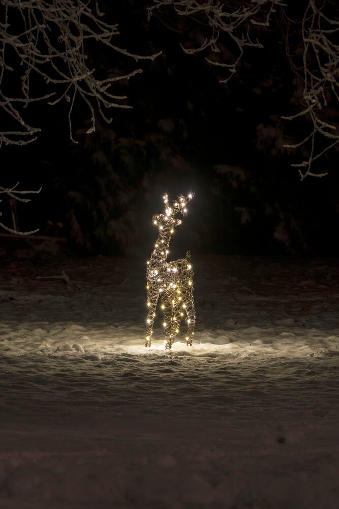 Imitation rattan raindeer LED