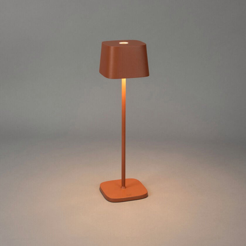 Capri table lamp USB teracotta