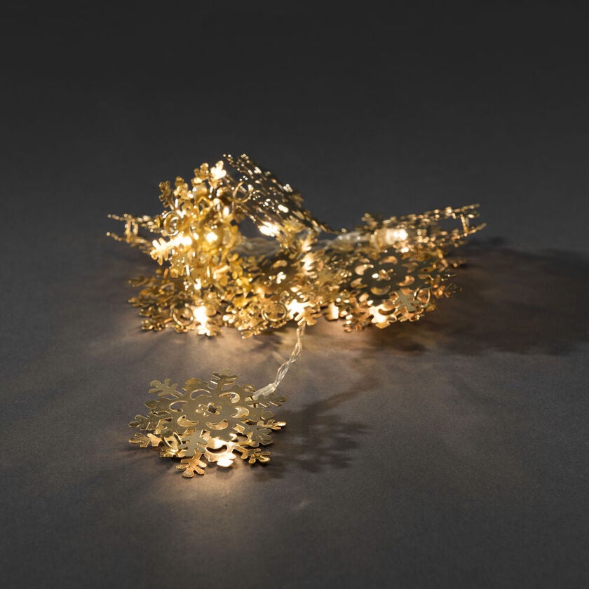 LED Dekolichterkette, goldfarb