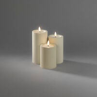 B/O Plastic LED candle outd.