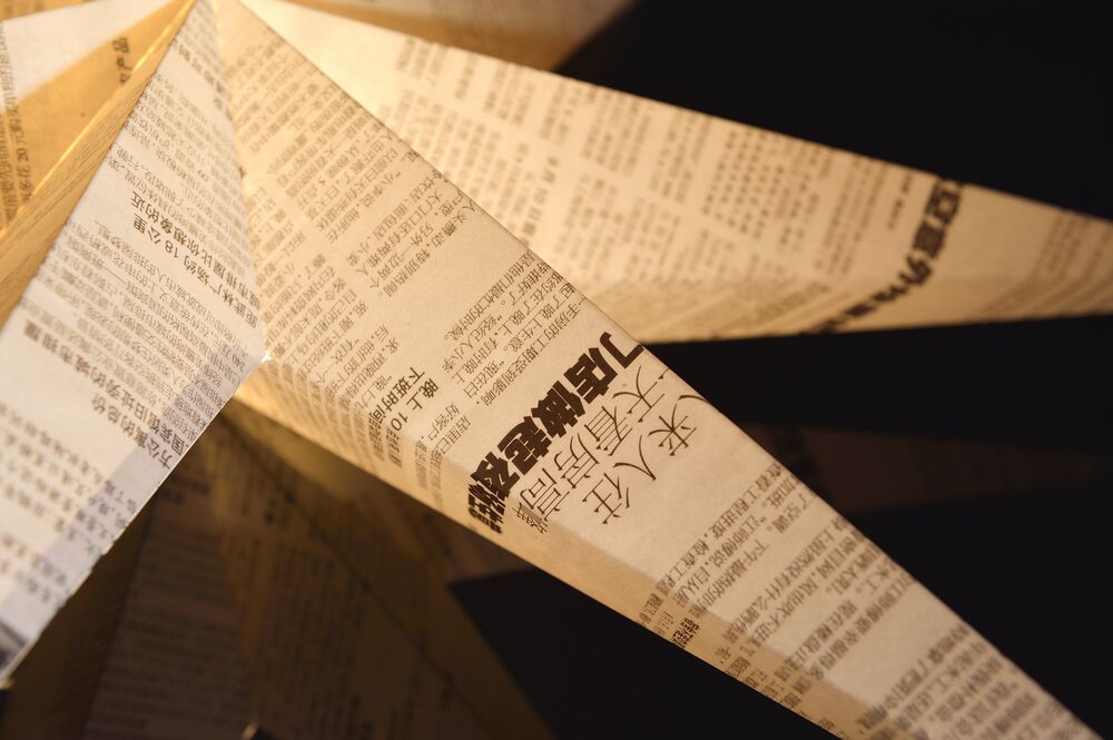 Pappersstjärna vit/nyhet tryck