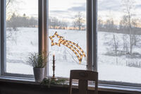 Fensterbild Stern 35, warm w.