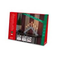 7 Bulb Candlestick Red