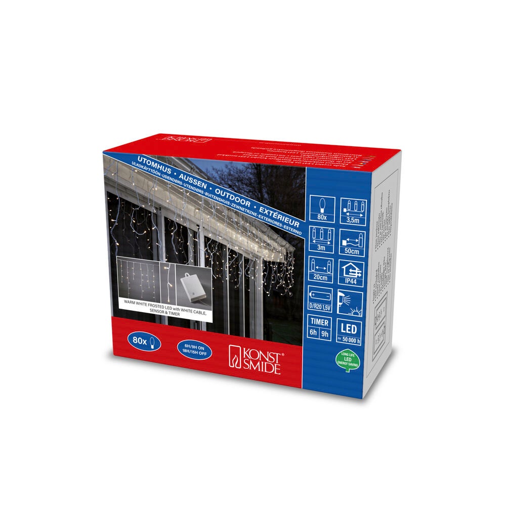 Icicle Light Set 80 LED B/O