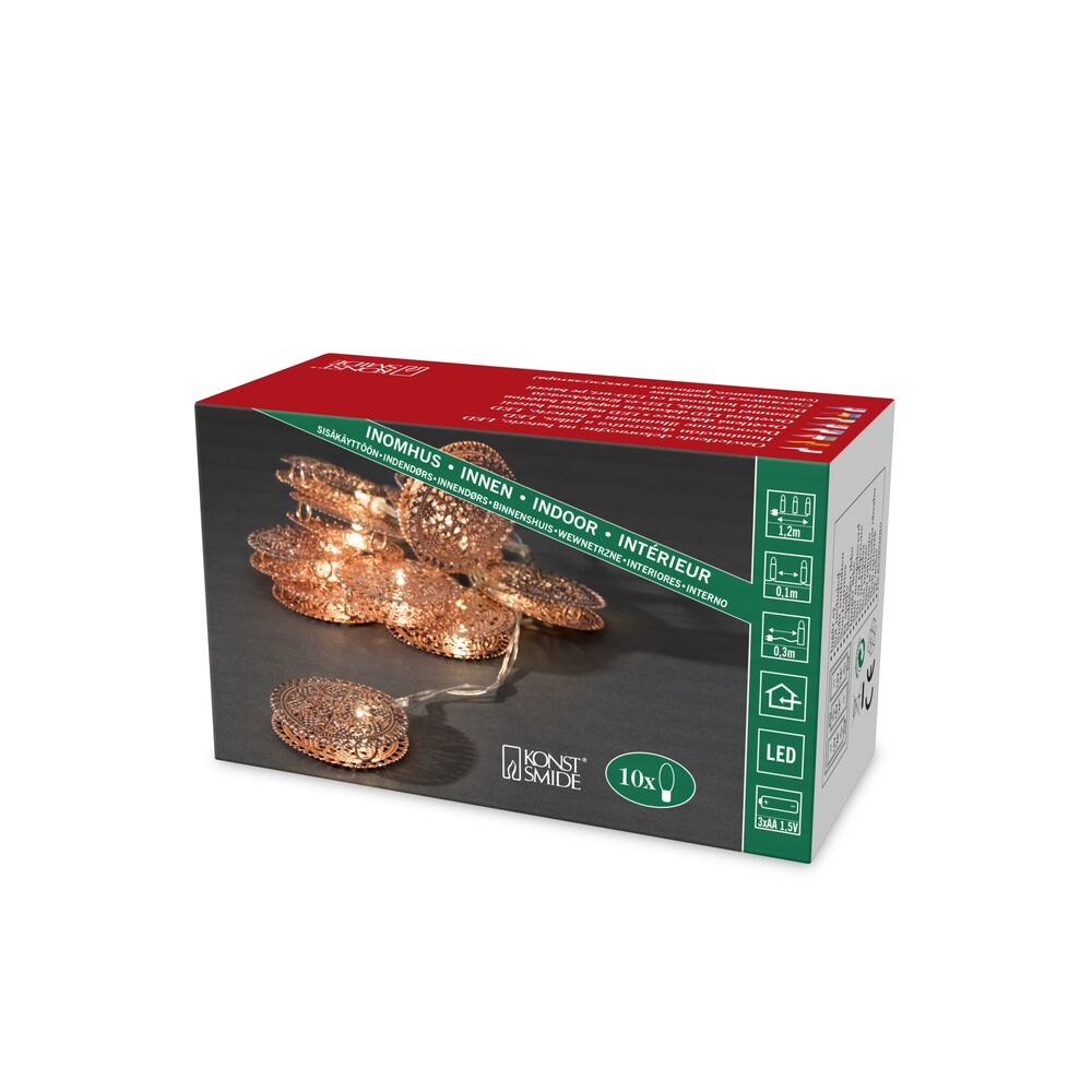 Light Set, copper decors, LED
