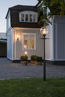 Orion Short Pole, White glass