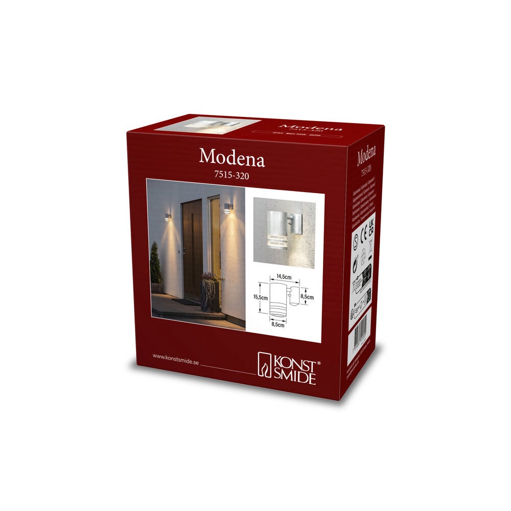 Modena vägglykta ned GU10