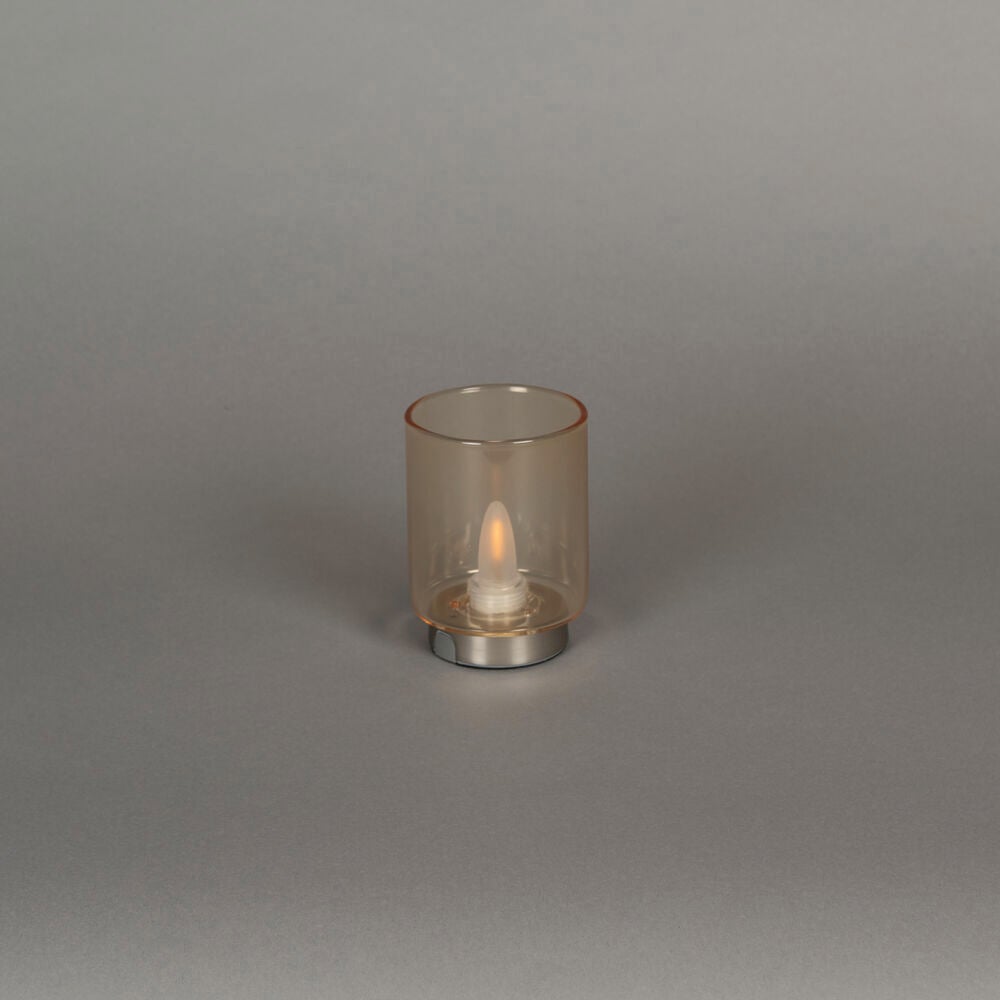 Rechargeable Glass Candle. LED