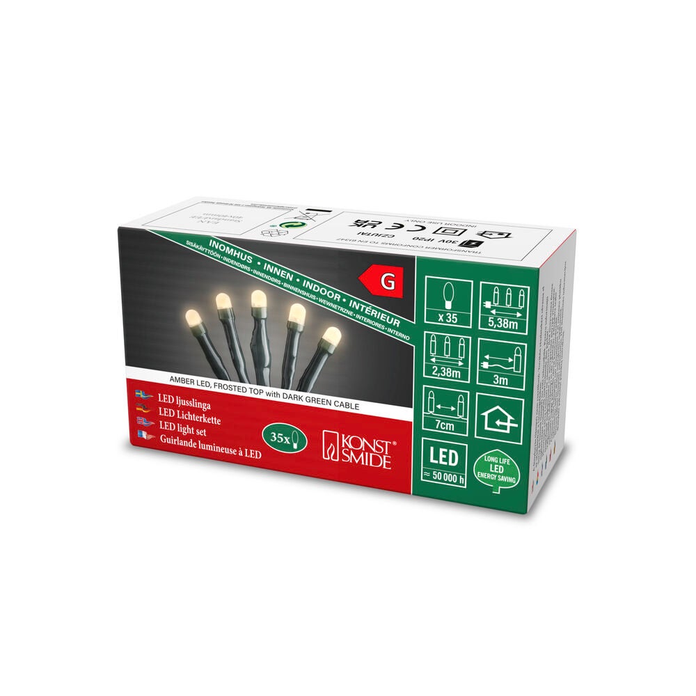 LED Lichterkette, 35 bernstein