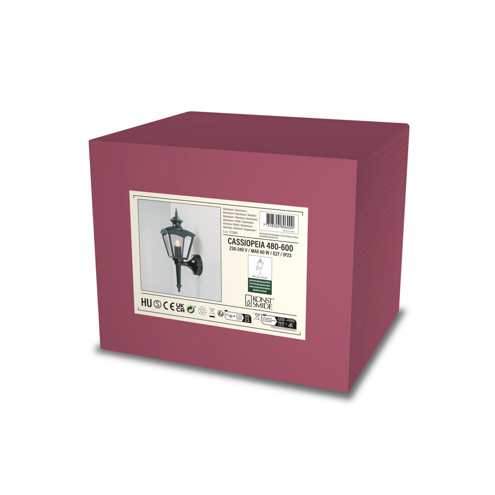 Cassiopeia Wall Light Shiny Gr