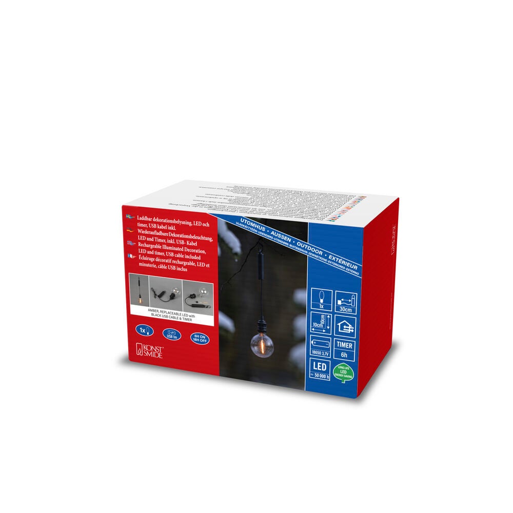 Uppladdningsbar enkel lampa