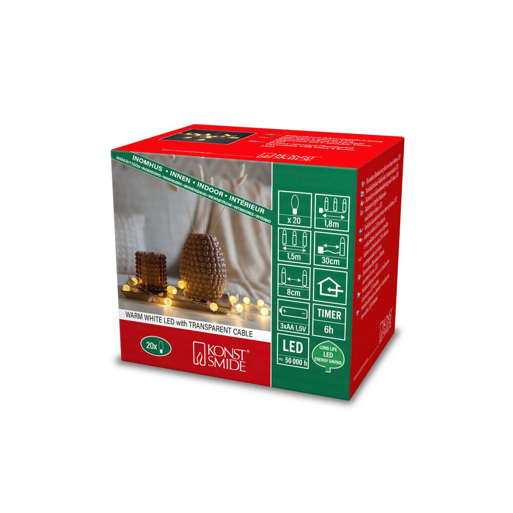 Light Set Green Leaves 20 LED