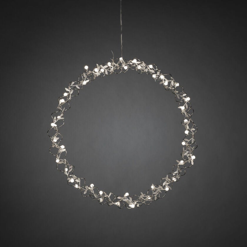 Krans silver, 45 cm 40 LED
