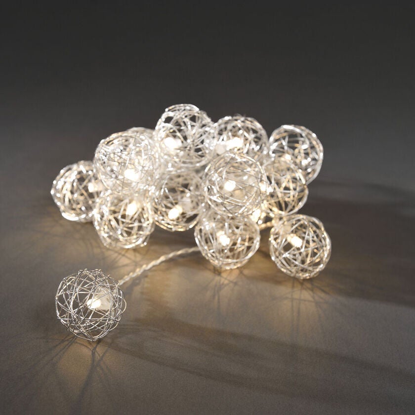 LED Dekokette, Aluminium-Draht