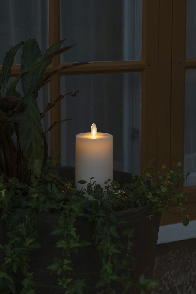 LED Kerze cr.weiss, w.w. Diode