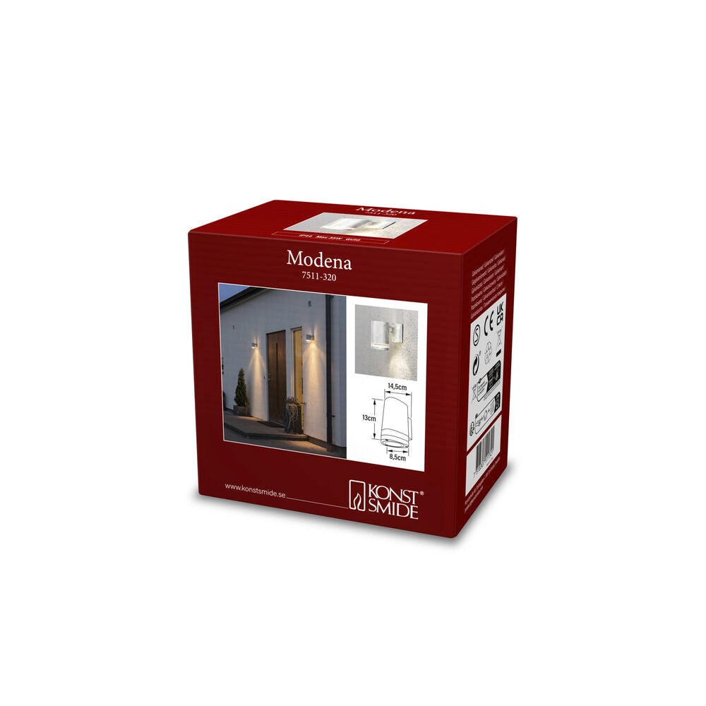 Modena Single Wall Light Galva