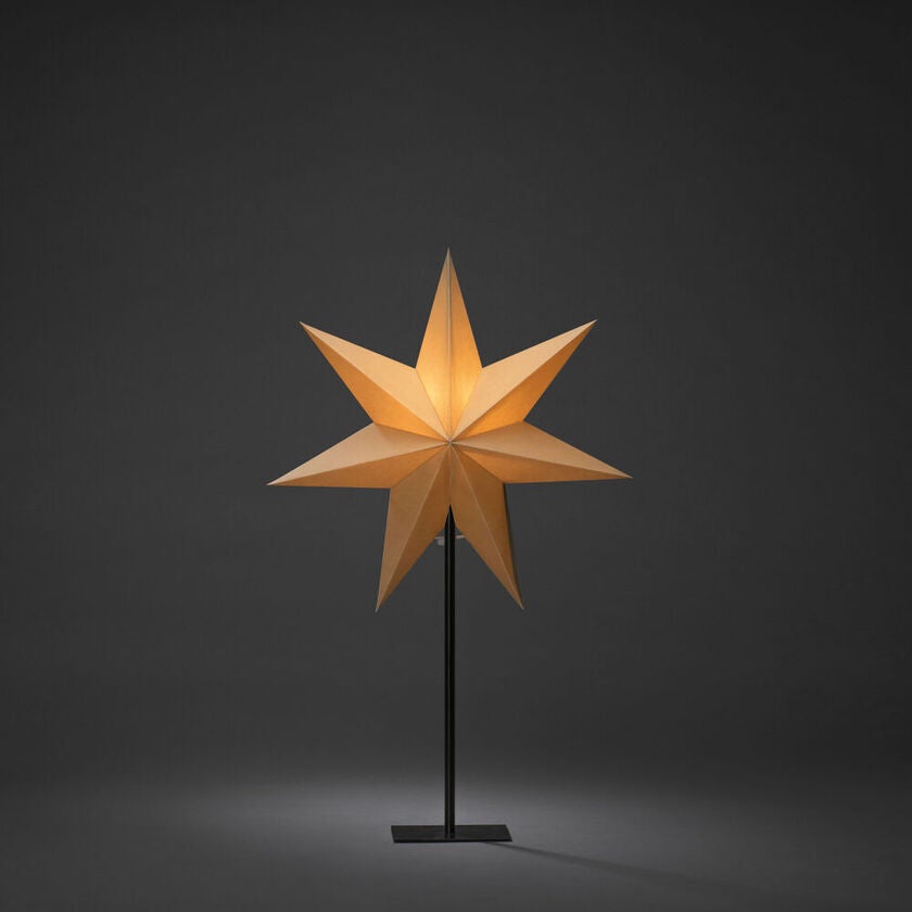 Standing Paper Star Beige 65cm