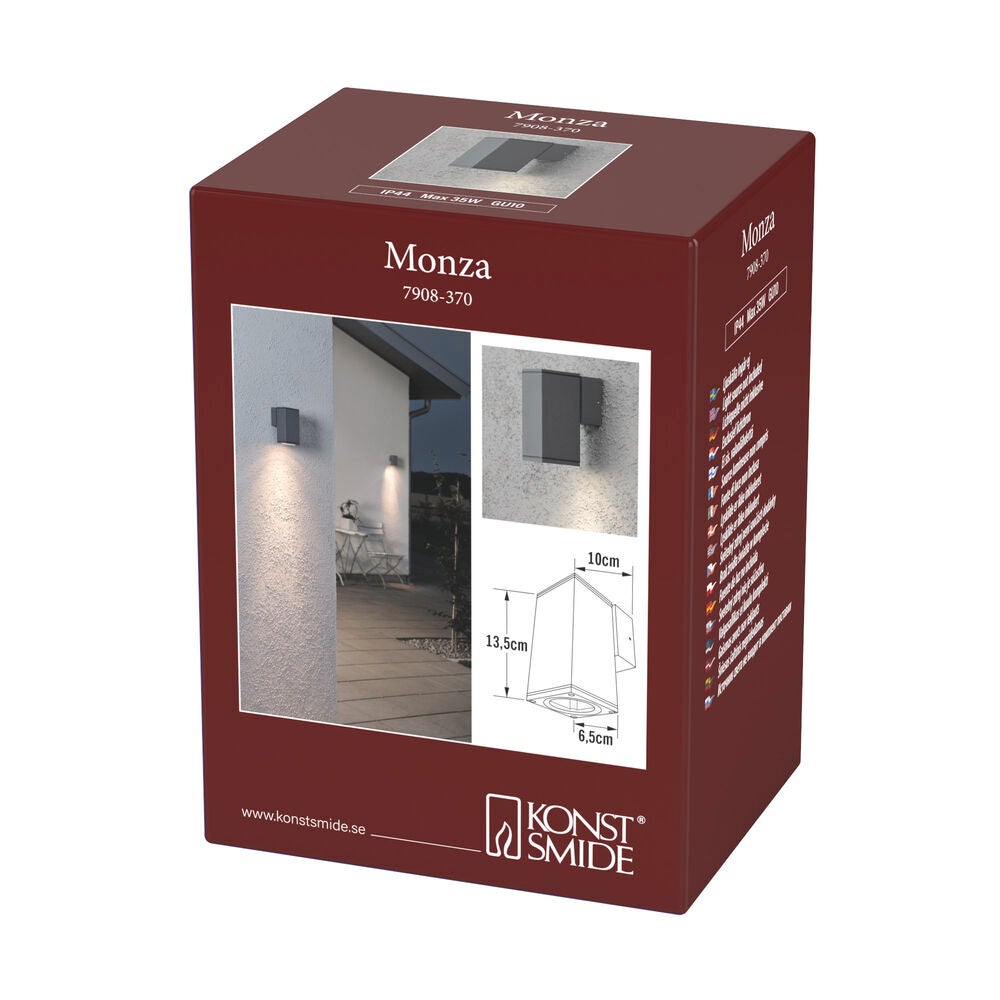 Monza Single Square Wall Light