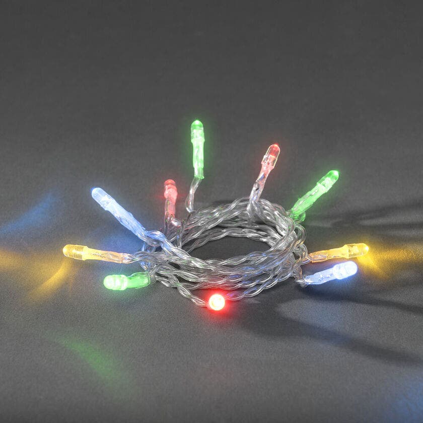 LED Lichterkette, 10 bunte Dio