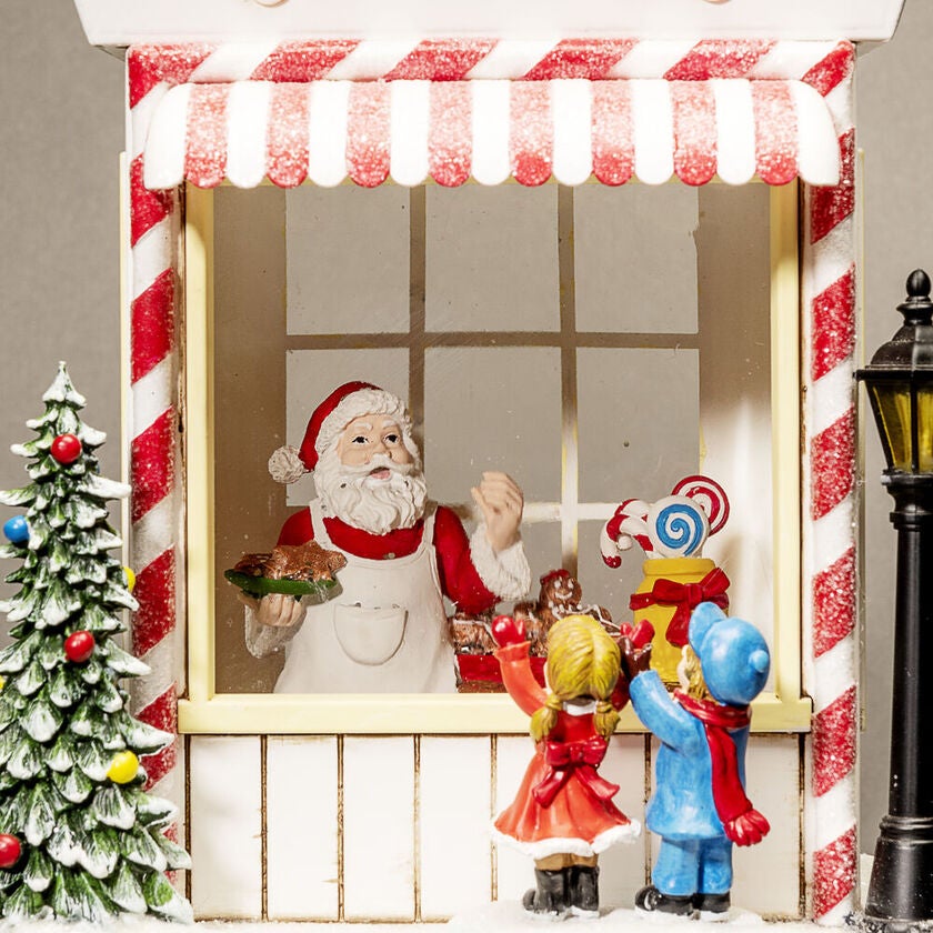 Vattenfylld lykta godisaffär