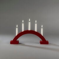 B/O Rot Holzen Candlestick