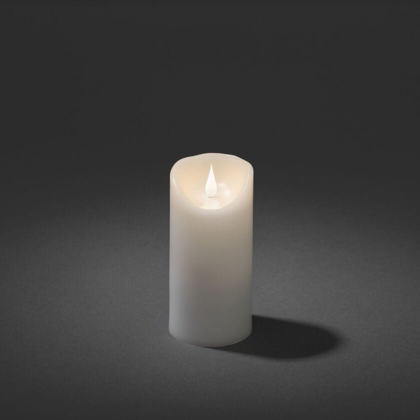 Vaxljus 7,6x15,2cm LED vit