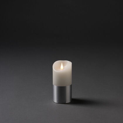 Vaxljus med silverfolie 15,5cm