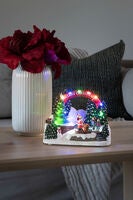 LED Szenerie Santa u. Kinder