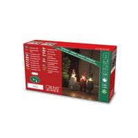 Elljusstake 3 ljus trä LED