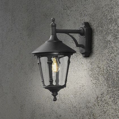 Virgo Matt Black Wall Light