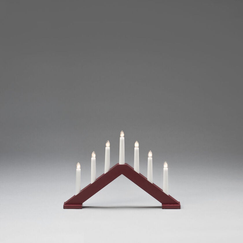 7 Bulb Candlestick Red