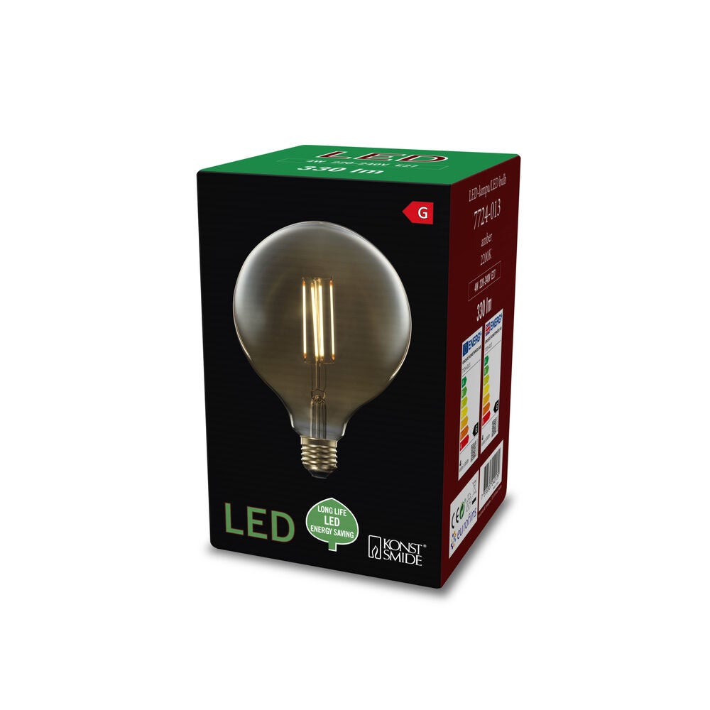 Glödlampa LED E27 125mm amber