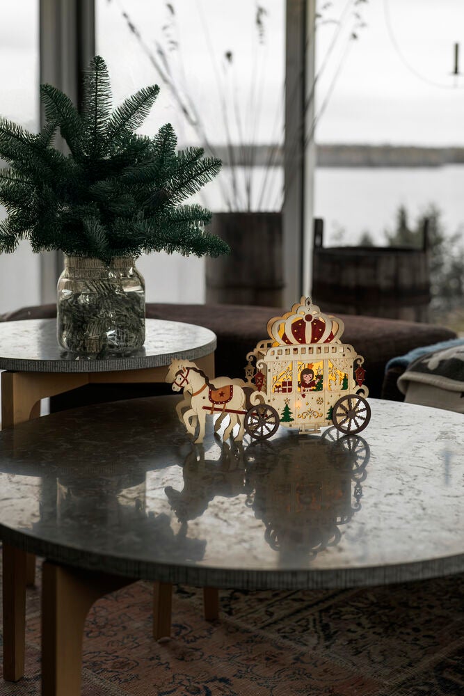 Santa-Kutsche LED, B/O & Usb