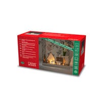 Siluett motiv  6 LED vit/brun