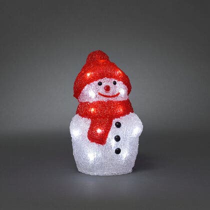 Acrylic Snowman with Cap LED