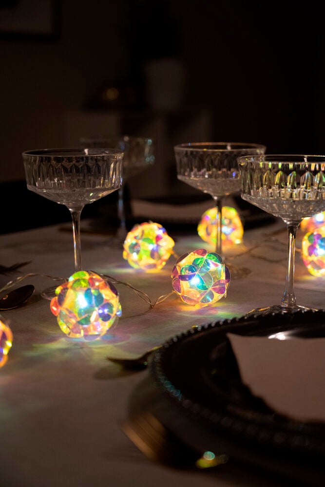 Dekolichterkette, 10 warmweiße