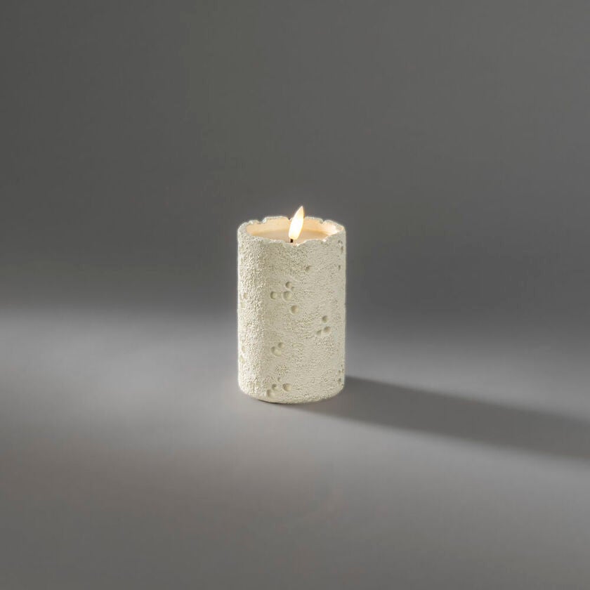 B/O cement candle light LED