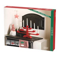 7 Bulb Wooden Candlestick