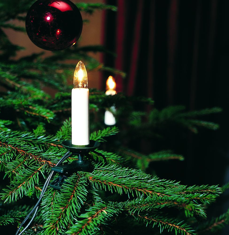 Konstsmide LED Tree Lighting, Set of 12 Cordless Tree Candles with