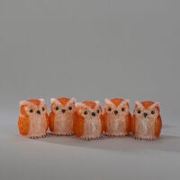 Akryl ugglefamilj 5/set 40LED