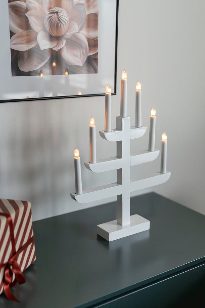 Candlestick red 7 bulbs