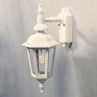 Pallas vägglykta ned E27 vit