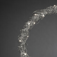 LED Metallkranz, silberf.,45cm