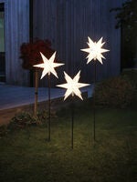 3-D Plastic star, 3pcs LED